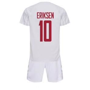 Maillot de foot Danemark Christian Eriksen #10 Extérieur enfant Monde 2022 Manches Courte (+ pantalon court)